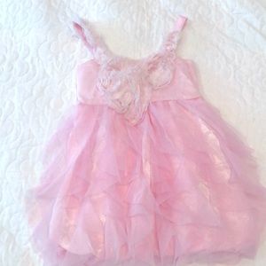 LePink tulle detailing dress